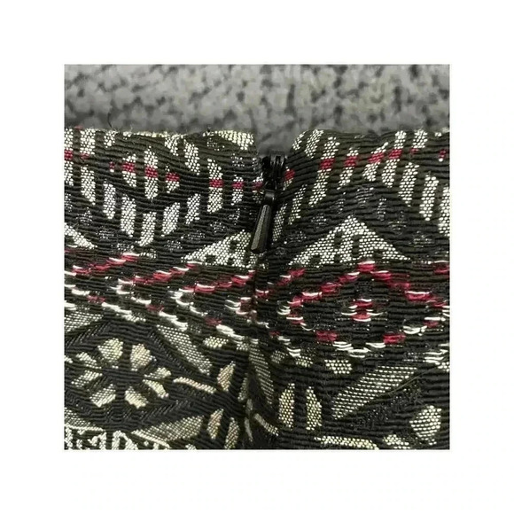 J Jill Lined Skirt MEDIUM Women's Tribal Aztec Pencil Fitted Short Straight - Picture 5 of 11